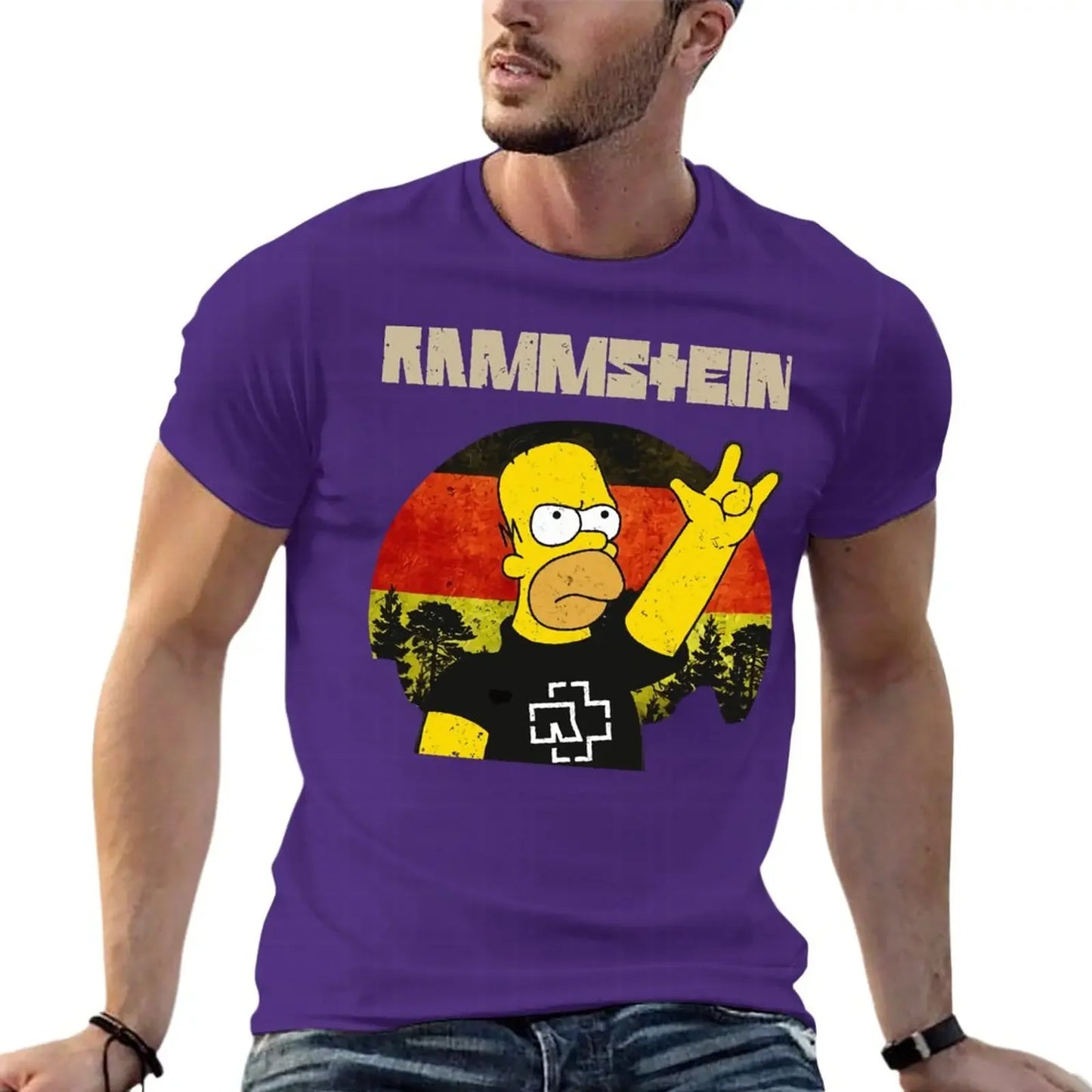 Homer Germany Version Oversized T-Shirts Custom Men Clothes 100% Cotton Streetwear Plus Size Tops Tee