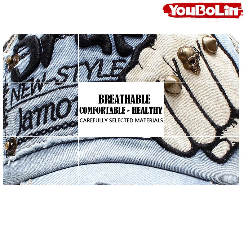 Fist Rivet Embroidered Baseball Cap – Bold Streetwear Attitude