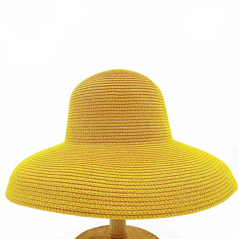 Women's Wide Brim Straw Sun Hat – Foldable Hepburn Style | Beach & Travel