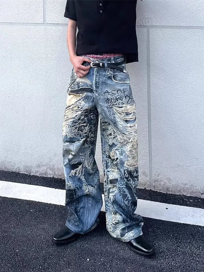 Baggy Y2K Jeans – Retro Streetwear for Men