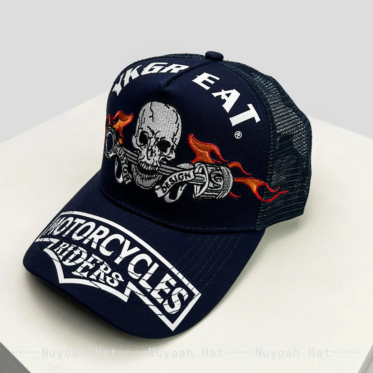 Skeleton Wings Letters Embroidery Baseball Hats Breathable Personal New Men Women Mesh Sunshade Hip Hop Trucker Caps Versatile