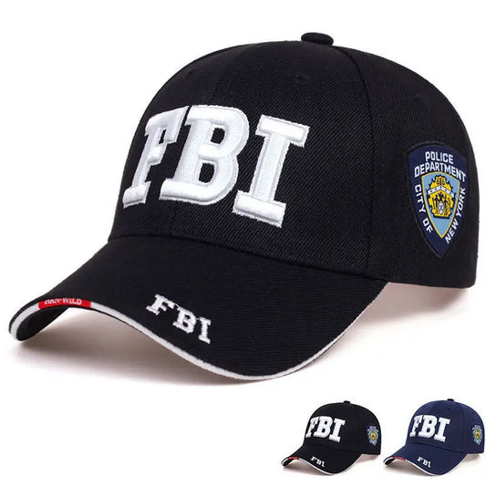 FBI Letter Snapback Baseball Cap | Unisex Sun Hat | Adjustable 55-64cm