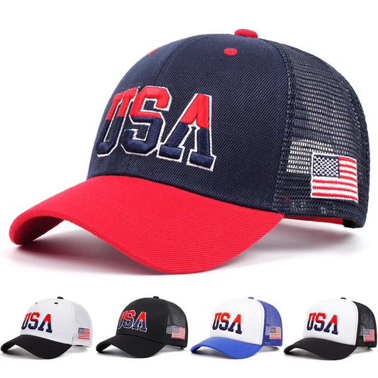 USA Flag Embroidered Baseball Cap – Classic Patriotic Style