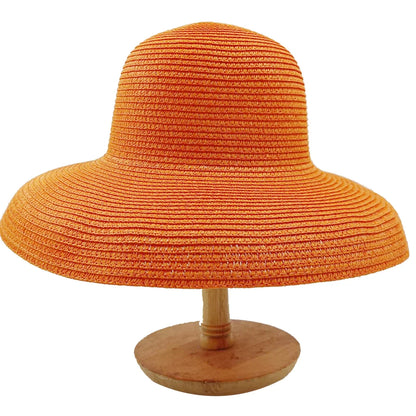 Women's Wide Brim Straw Sun Hat – Foldable Hepburn Style | Beach & Travel