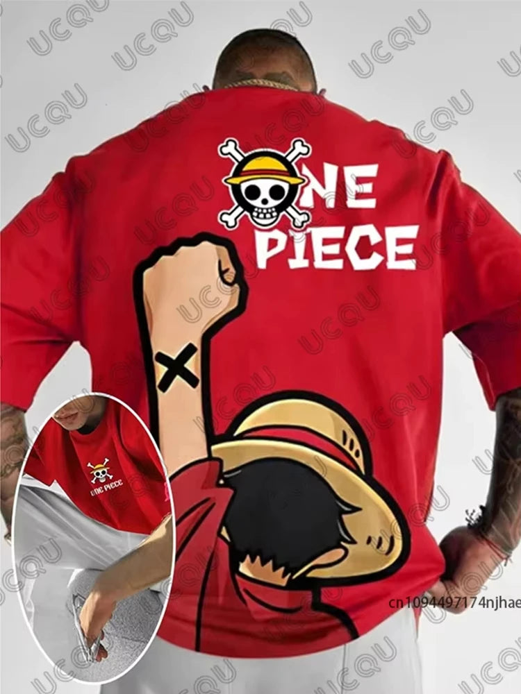 One Piece Graphic Print T-Shirt – Luffy & Zoro Edition