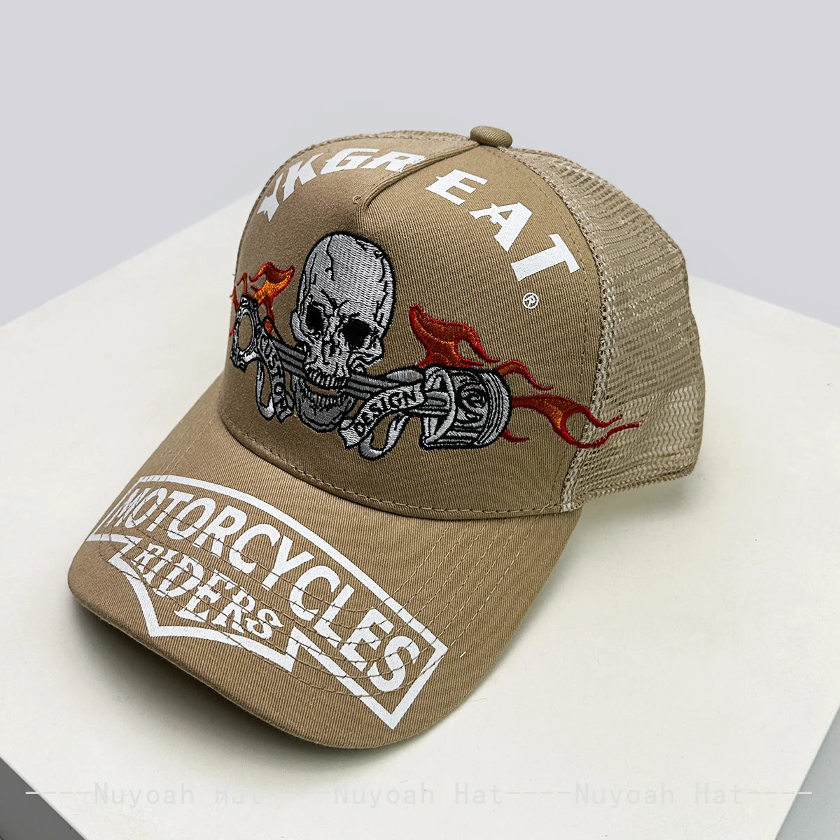 Skeleton Wings Letters Embroidery Baseball Hats Breathable Personal New Men Women Mesh Sunshade Hip Hop Trucker Caps Versatile