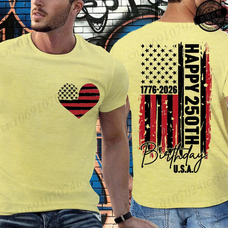 USA 250th Birthday Graphic Tee – A Historic Celebration