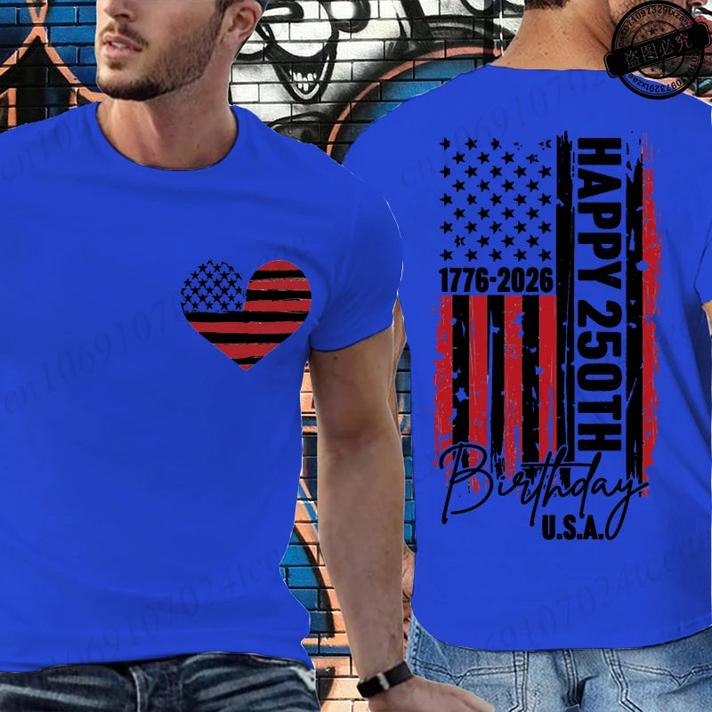 USA 250th Birthday Graphic Tee – A Historic Celebration