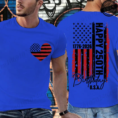 USA 250th Birthday Graphic Tee – A Historic Celebration