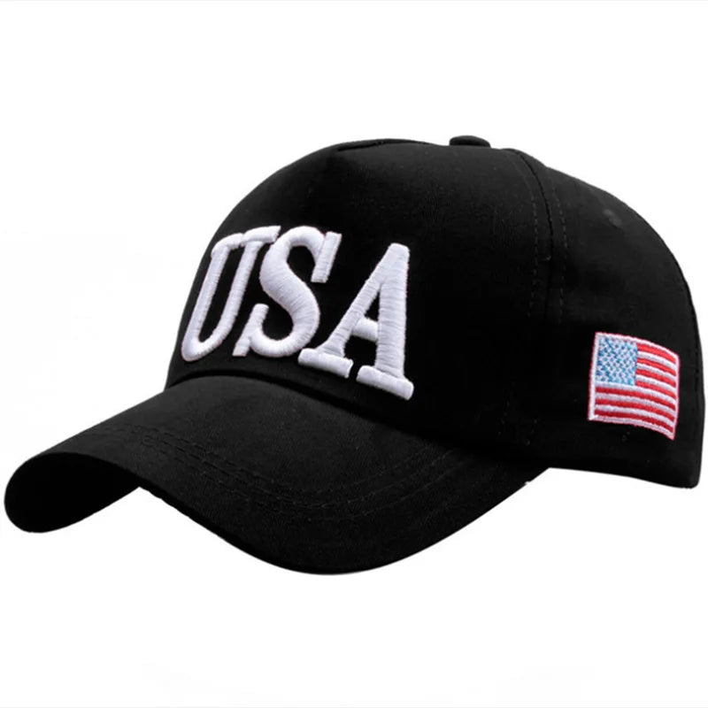 Red Presiden Election Peaked Baseball Cap 3D Embroidered USA Hat for Men Women