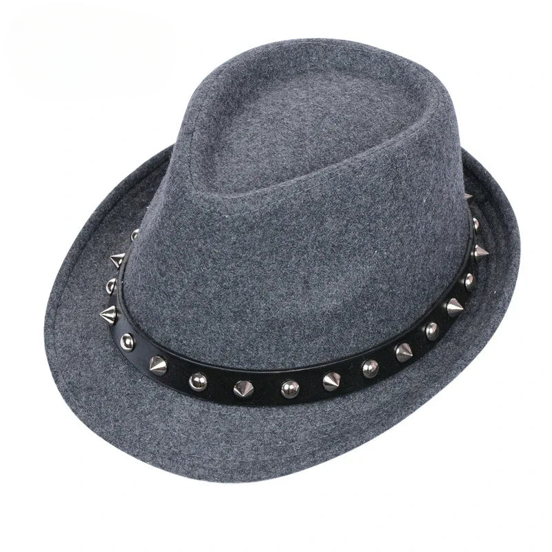 Men’s Wool Blend Fedora – Sophisticated Short-Brim Style