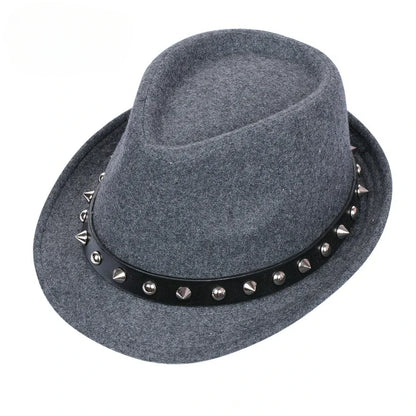 Men’s Wool Blend Fedora – Sophisticated Short-Brim Style