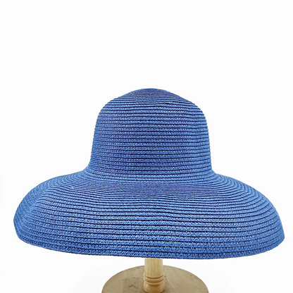 Women's Wide Brim Straw Sun Hat – Foldable Hepburn Style | Beach & Travel