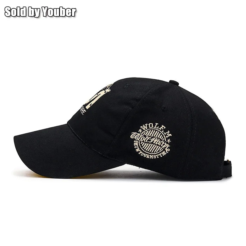Wolf Totem Embroidery Baseball Cap – Embrace the Spirit of the Wild