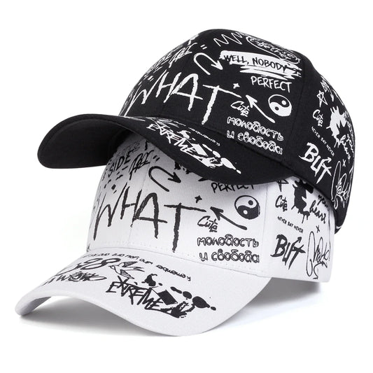 Graffiti "What Gossip" Baseball Cap – Bold Streetwear Attitude