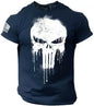 Summer Vintage Skull Print Oversized T-Shirt – Edgy Retro Aesthetic
