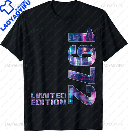 1972 Limited Edition 53th Birthday Born 1972 Unisex Neck Short Sleeve T-Shirt Casual Personalized Clothing Camisas Streetwear