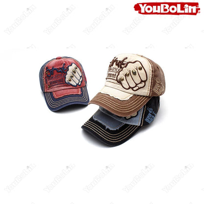 Fist Rivet Embroidered Baseball Cap – Bold Streetwear Attitude