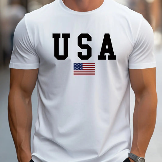 Men’s USA Print T-Shirt – Premium Cotton Comfort