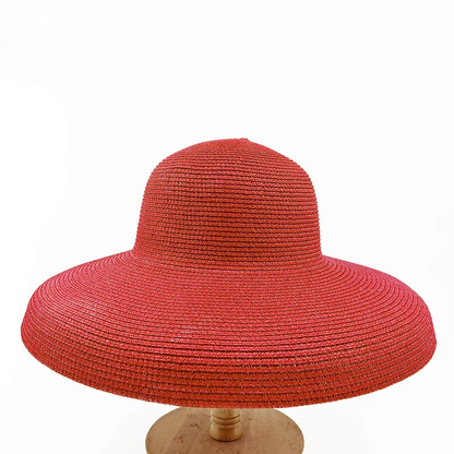 Women's Wide Brim Straw Sun Hat – Foldable Hepburn Style | Beach & Travel