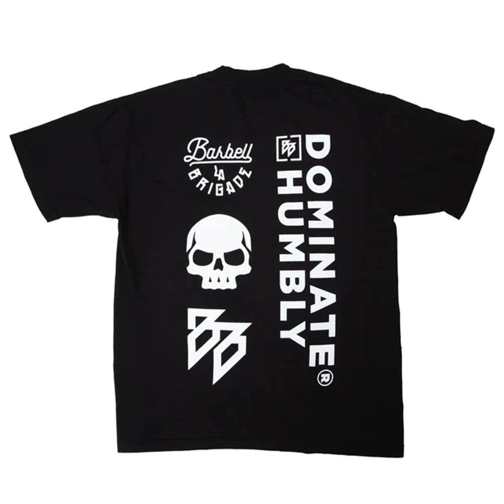 Barbell Summer Men Fashion Cotton T-Shirt Skull Print Tops Tees Male Casual O-Neck Clothing Women Short Sleeve Shirt Streetwear