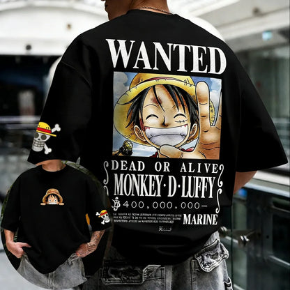 ONE PIECE Monkey D. Luffy Oversized Cotton T-Shirt – 2026 Anime Summer Collection
