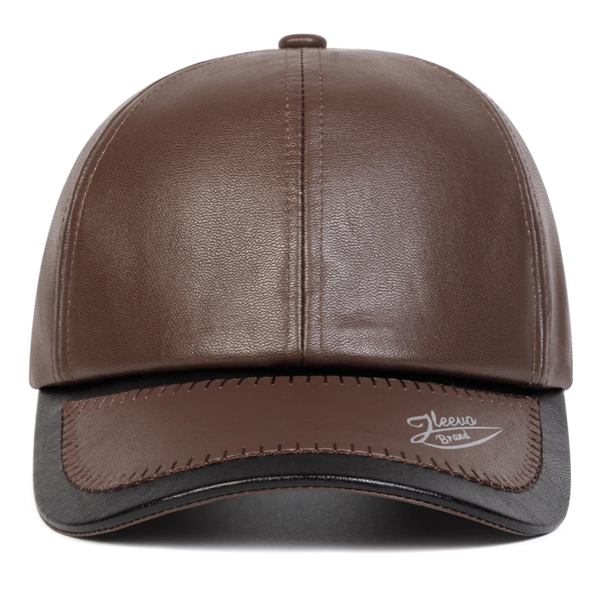 Leather Brim Baseball Cap – Premium Texture Meets Urban Style