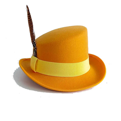 Large High-Top Fedora Hat – Gentleman's Bowler Hat British Style Magic Hat for Men Women 20 Colors