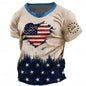 Men’s Freedom Print American Flag T-Shirt – Patriotic Comfort