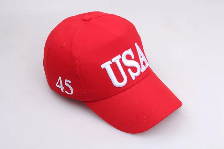 Red Presiden Election Peaked Baseball Cap 3D Embroidered USA Hat for Men Women