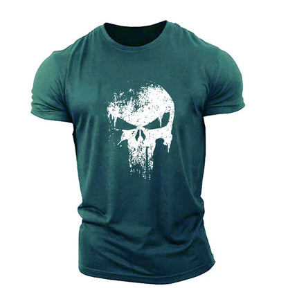 Men’s 3D Skull Print T-Shirt – Bold Graphics, Relaxed Comfort