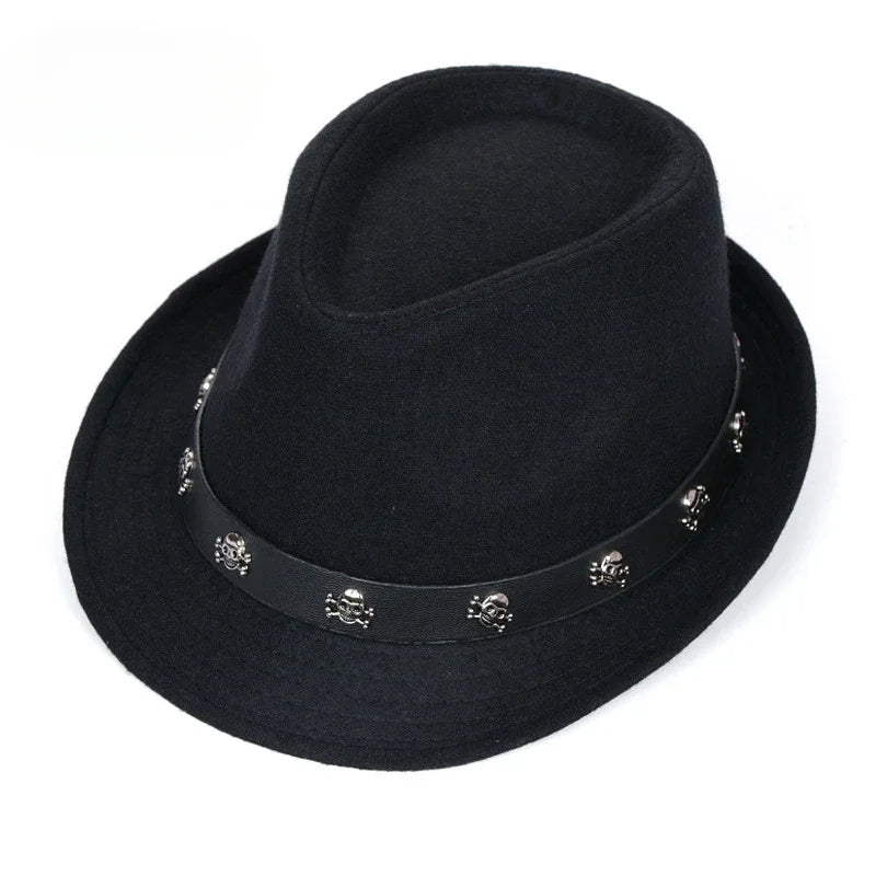 Men’s Wool Blend Fedora – Sophisticated Short-Brim Style