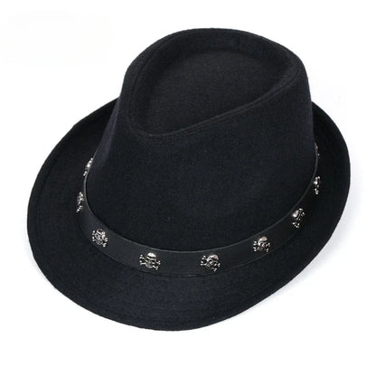 Men’s Wool Blend Fedora – Sophisticated Short-Brim Style