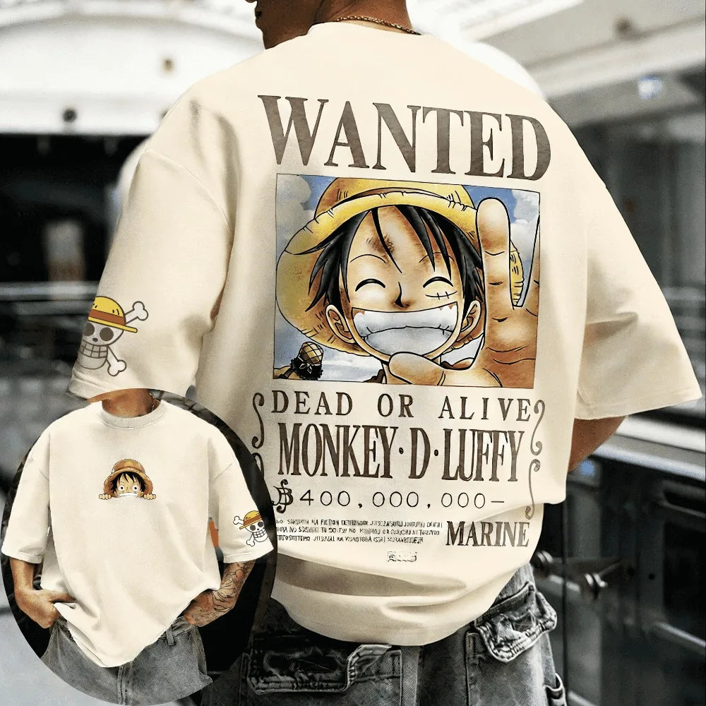 ONE PIECE Monkey D. Luffy Oversized Cotton T-Shirt – 2026 Anime Summer Collection