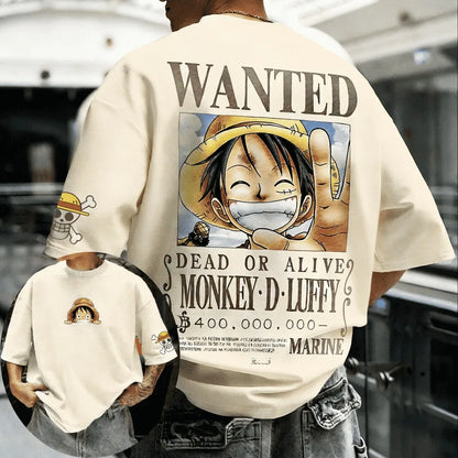 ONE PIECE Monkey D. Luffy Oversized Cotton T-Shirt – 2026 Anime Summer Collection