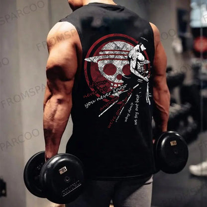 One Piece Anime Luffy Peripheral Printed Pure Cotton Tank Top2025 Fitness Men Loose Sporty Summer Fashion Top