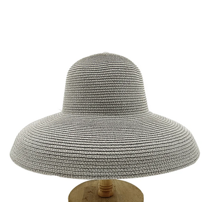 Women's Wide Brim Straw Sun Hat – Foldable Hepburn Style | Beach & Travel