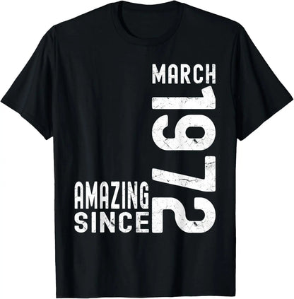 1972 Limited Edition 53th Birthday Born 1972 Unisex Neck Short Sleeve T-Shirt Casual Personalized Clothing Camisas Streetwear