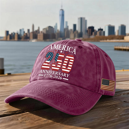 America 250th Anniversary Vintage Baseball Cap – Commemorate History