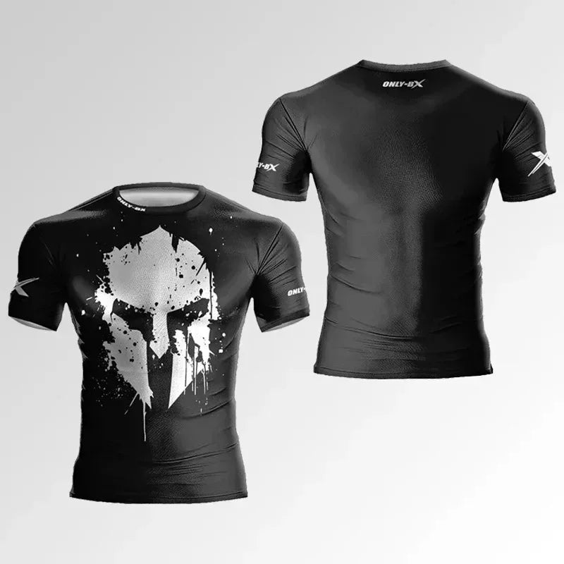 Summer New Style Spartan Helmet 3D Printed Men's T-shirt for Boxing and Fitness Daily Outdoor Sports Tops Trend Streetwear