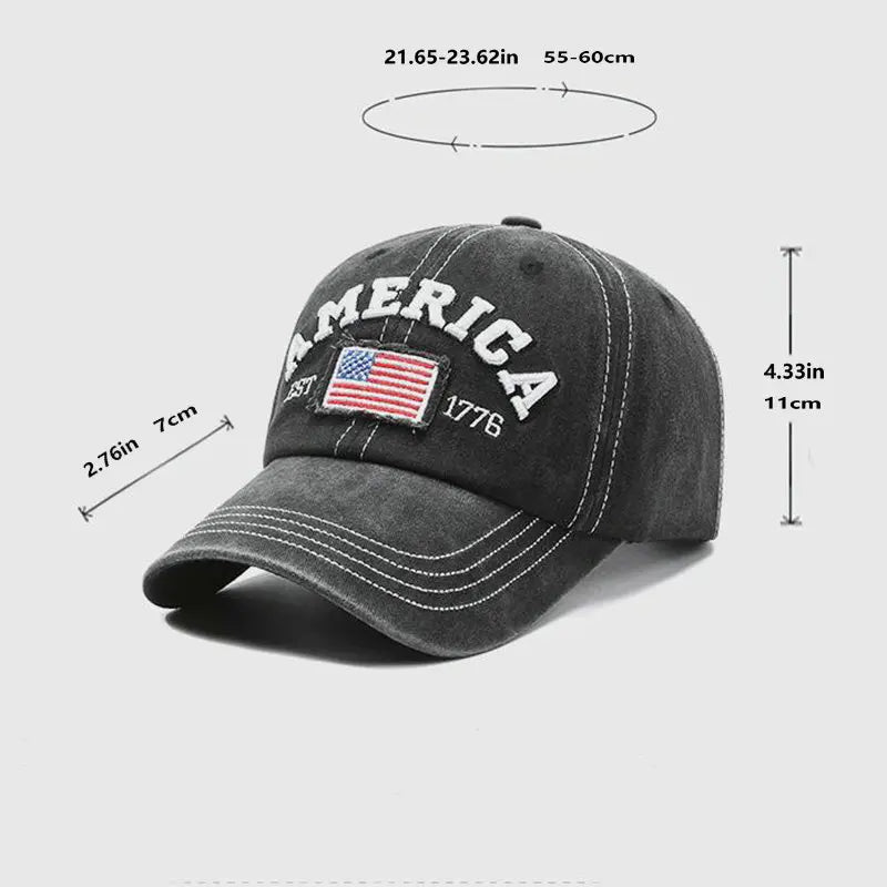 Vintage USA Flag Distressed Baseball Cap – Classic Laid-Back Style