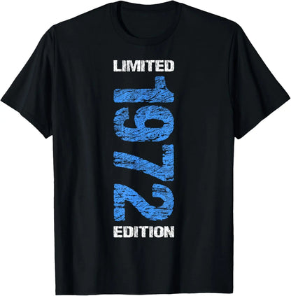 1972 Limited Edition 53th Birthday Born 1972 Unisex Neck Short Sleeve T-Shirt Casual Personalized Clothing Camisas Streetwear