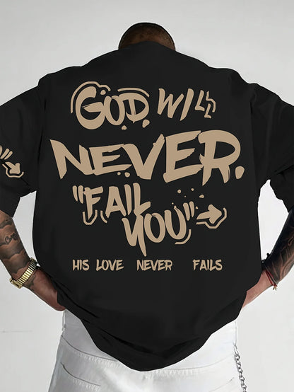 Men’s Street Style Letter Print Oversized T-Shirt – Bold Urban Essentials