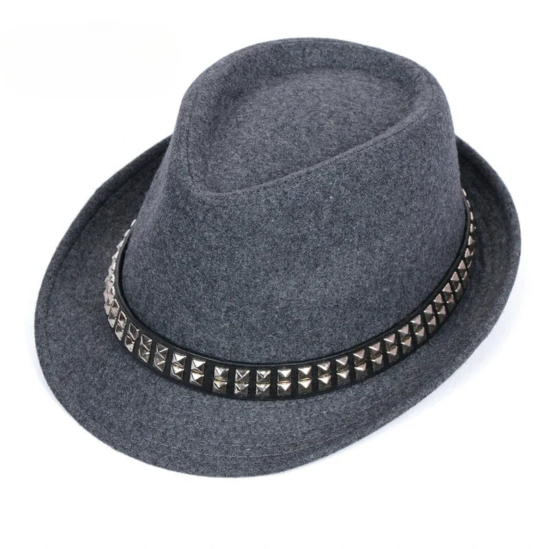 Men’s Wool Blend Fedora – Sophisticated Short-Brim Style