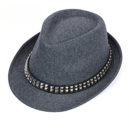 Men’s Wool Blend Fedora – Sophisticated Short-Brim Style