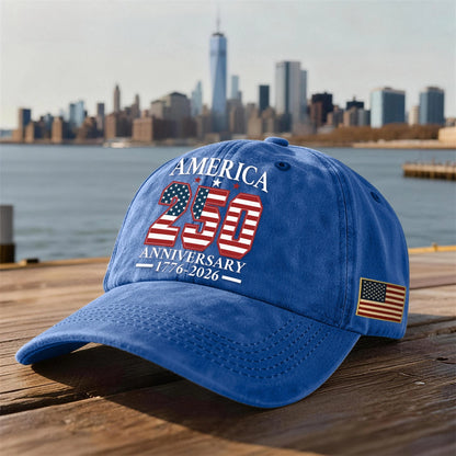America 250th Anniversary Vintage Baseball Cap – Commemorate History