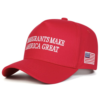 "IMMIGRANTS MAKE" Embroidered Cap – Bold Style & Versatile Comfort