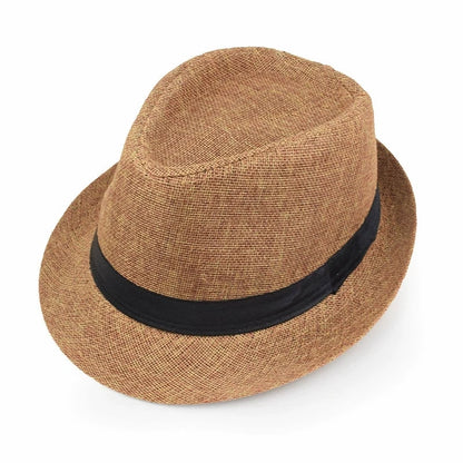Classic Linen Fedora Jazz Hat – Elevate Your Summer Style