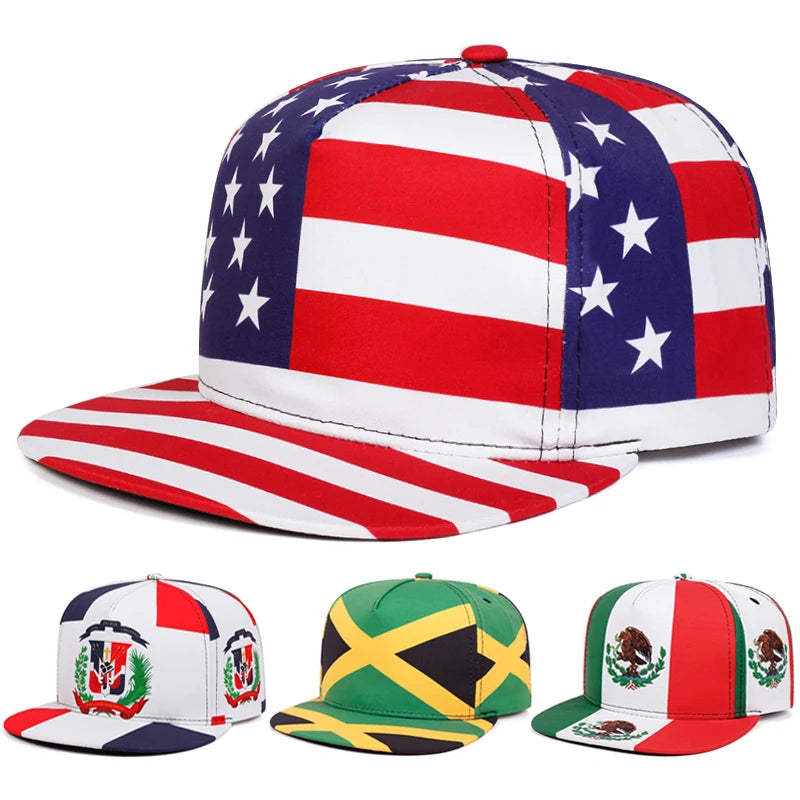 2025 National Flag Flat Brim Hat – Authentic Streetwear Style