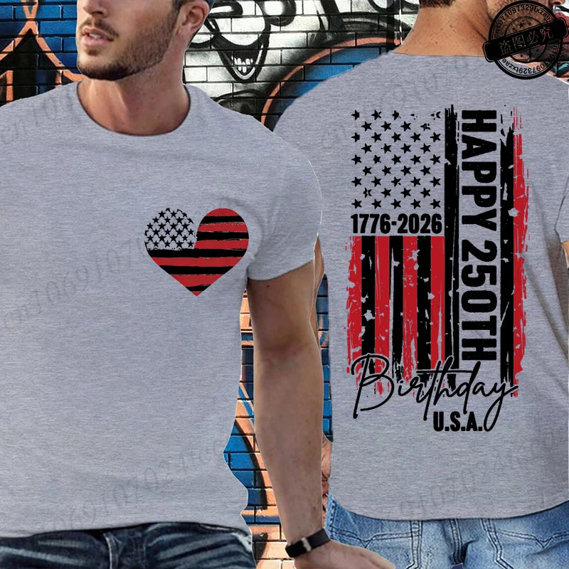 USA 250th Birthday Graphic Tee – A Historic Celebration
